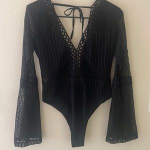 Night Out Black Bodysuit